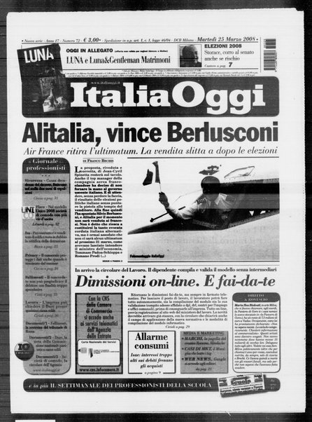 Italia oggi : quotidiano di economia finanza e politica